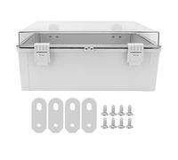 Electric Junction Box Enclosure Case Transparent Plastic IP66 IP65 with Buckle Large Size Wall Mounted ABS Material Grey White 400x300x170mm