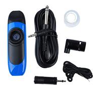 Electric Kazoo, 11cm Professional Resin Small Portable Kazoo Set with Pickup Kazoos Flute Wind Instrument for Guitar, Ukulele, Mini Kazoos(blue)