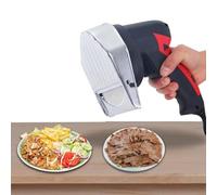 Electric Kebab Knife, Professional Doner Kebab Knife Stainless Steel Gyro Knife Electric Kebab Slicer Shawarma Knife Food Machine Kitchen Meat Slicer Machine(Red)