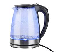 Electric Kettle 1.8L 220V 2200W Glass Electric Tea Kettle (BPA Free) Cordless with Blue LED Light, Portable Electric Hot Water Kettle with Auto Shut-Off & Boil-Dry Protection[UK STOCK]