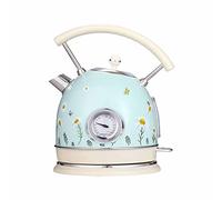 Electric Kettle, 1.8L Multifunctional Kettle Intelligent Temperature Control Kettle Electric Tea Pot Temperature Display Bass Stainless Steel (Blue 1.8L)
