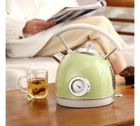 Electric kettle, 1.8L Multifunctional Kettle Intelligent Temperature Control Tea Pot Display Bass Stainless Steel(Grün)