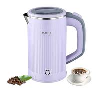 Electric Kettle, 800ML Travel Kettle Lightweight Small Kettle,5 Minutes Fast Boiling, Cordless Portable Kettle,Mini Camping Kettle,Auto Shut-Off Stainless Steel Travel Kettle for Business Trip,Travel