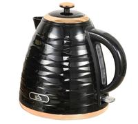 Electric Kettle Black 1.7L Stainless Steel PP 24.1x19.5x23.2cm Fast Boil 3000W.