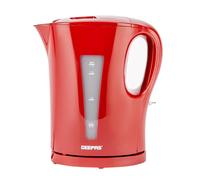 GEEPAS Electric Kettle | 1.7L Cordless Fast Boil Jug Kettle for Hot Water Tea or Coffee | Boil Dry Protection & Auto Shut Off | Illuminated Switch, Cord Storage | 1 Year Warranty, 2200W Red