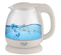 Electric Kettle Glass Portable Compact LED Water Tea Rotating Base 1 L 1100W UK