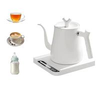 Electric Kettle, Smart Gooseneck 304 Stainless Steel, 40-100°C Adjustable Temperature, 1000W Fast Heating, Memory Function, Overheat Protection & Auto Shutoff for Coffee & Tea Brewing