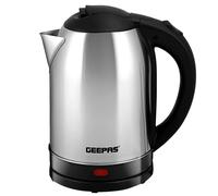 Electric Kettle Stainless Steel Cordless Jug 1.8L Overheat Protection Geepas