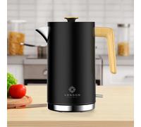 Electric Kettle, Stainless Steel London Boutique Black One Size