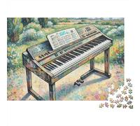 Electric Keyboard Jigsaw Puzzle for Adults 1000 Piece Jigsaw Puzzle Pastoral Scenery Puzzle Game for Family Leisure Focus 70x50cm/1000pcs