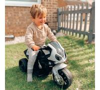 Electric Kids Ride on Motorcycle BMW Liscensed w/ Headlights Music Play Bike 6V HOMCOM Black One Size