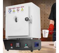 Electric Kiln 1500W Muffle Furnace with Digital Controller, 2102℉ Max Heat for Jewelry Making, Metal Clay, Wax Casting, Burnout - Lab Equipment