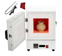 Electric Kiln 2000W Ceramic Muffle Furnace - Pottery and Jewelry DIY Projects, Designed for Glazing and Burnout Applications