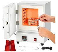 Electric Kiln, 2000w Compact Tabletop Furnace,1150℃ Enclosed Muffle Furnace,Burnout Oven Kiln-Temperature Control For Metal Melting,Ceramic Sintering,Heat Treatment,Lab Industrial Heating