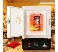 Electric Kiln for Jewelry Casting - 1500w Tabletop Muffle Oven with Viewing Window, 1150°C PID, Ideal for Wax Burnout, Pottery Firing, Lab and Dental Work