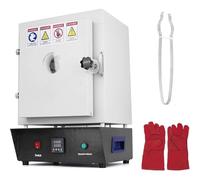 Electric Kiln Melting Oven, 1500W Compact Tabletop Jewelry Casting Furnace with Observation Window