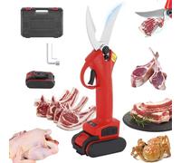 Electric Kitchen Bone Scissors - Cordless Heavy Duty Poultry Shears for Cutting Chicken Bones, Vegetables, Crab Legs - Includes 2 Lithium Batteries