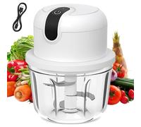 Electric Kitchen Chopper, Onion Chopper Electric 350 ml, Electric Kitchen Chopper, Wireless Onion Chopper, USB Charging, Suitable for Onions, Fruit, Nuts, Meat, Garlic