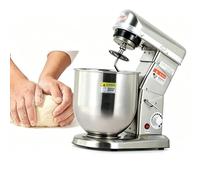Electric Kitchen Dough Mixer Machine, Heavy Duty 3-Speed Planetary Food Stand Mixers with 5L/7L/10L Mixing Bowls, 500W Spiral Bread Maker for Pastry, Waffles, Cookies & Tilt-Head Use