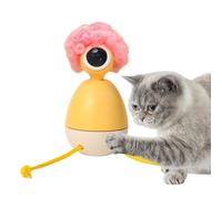Electric Kitten Toy, Interactive Cat Toys,Smart Big Eye Careon Cat Kicking Toy - 360 Degree Wheel Pet Play Doll, Budget Kitten Doll