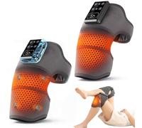 Electric Knee Massage, Cordless Heated Knee Wrap with Gentle Vibration - Adjustable Graphene Warming Brace for Personal Comfort Use (2PCS)