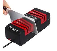 Electric Knife Sharpener 2800r/min Kitchen Knives Scissors Sharpening Tool Grind Professional Sharpener Chef's Choice Safe Diamond Wheel 50w All-Copper Motor(Red)