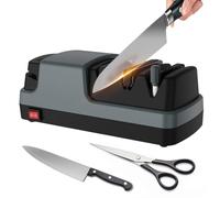 Electric Knife Sharpener, 5 in 1 Knife Sharpening System for Kitchen Blade & Scissors, Professional Diamond Sharpener Sharpening Stone Whetstone for Rough Sharpening, Repair and Sharpening of Knives