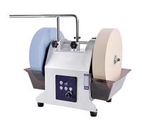 Electric Knife Sharpener, Dual Wheel Bench Grinder, Water-Cooled Sharpening System with Adjustable Tank, Multi-Function Design for Precision Blades