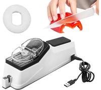 Electric Knife Sharpener, Multifunctional Automatic Knife Sharpener,USB Interface, Electric Kitchen Knives Sharpener, 5 Sec Quick Sharpening & Polishing Kitchen Tools lr-104026 ( Size : 1 sharpener bl