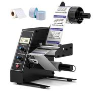 Electric Label Peeling Machine Automatic Dispenser with Counting Display, Portable Labels Separator, Adjustable Width and Length, Speed 1-8m/Min for Barcodes Warehouse