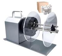 Electric Label Rewinder, Automatic Bidirectional Rewind, Adjustable Speed, Compatible with Standard Labels, Ideal for Efficient Labeling Tasks