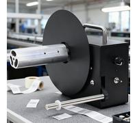 Electric Label Rewinder, Two-Way Barcode Rewinding Machine, Quick Loading, Adjustable Speed, 180mm Rewind Diameter, 1-8 inch/s