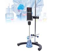 Electric Laboratory Mixer with LCD Digital Display, Time and Speed Adjustable Overhead Stirrer for Chemical Biological Applications, Automatic Overload Stop