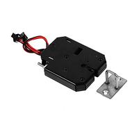 Electric Latch Lock, Electromagnetic Electric Control Cabinet Drawer Lockers Lock Latch DC 12V 2A Carbon Steel Mini Electric Bolt Lock for Cabinet Small Cabinet Lock Solenoid Door Lock, Black