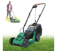 Electric Lawn Mower, 1600W Walk-behind with 35-45L Grass Tank, Adjustable Cutting Height, Brushless Motor, Ideal for Large Yards, 30M Power Cord