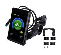 Electric LCD Display Meter Control Panel Screen High Definition ABS Material for Mountain Bike Electric Bikes with Backlight Intelligent Chip Gear Shifting Real Time Data Display