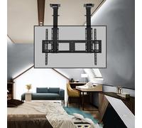 Electric LCD TV Floor Stand, Height Adjustable with Remote, Memory Setting, Fits 55-120 Inch, Max VESA 1100x600mm, Two Installation Styles