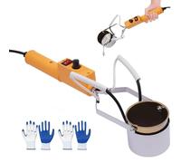 Electric Lead Melting Pot with Handle, 150W/250W/300W Portable Metal Melting Furnace, Temperature Range 150-450℃, Solder Furnace for Casting Tin Lead Glue & Wax 150W