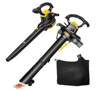 Electric Leaf Blower Vacuum Mulcher 3800W, 40L Bag, 16:1 Shredding Ratio, Ideal for Blowing Leaves, Chips, Dust, Debris, and Grass Cuttings