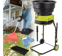 Electric Leaf Mulcher 2500W - 8000 RPM Corded Shredder for Leaves, Grass & Yard Clippings - Mulches 208 Liters per Minute with 30m Power Cord