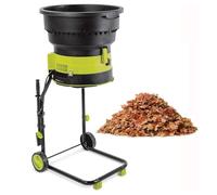 Electric Leaf Mulcher, 2500W Chipper with Wheels and Storage Bag, 8000rpm for Efficient Yard Cleanup and Composting