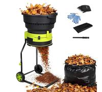 Electric Leaf Mulcher Chipper - 2500W Outdoor Garden Debris Processor and Collector for Efficient Palm Leaf Shredding
