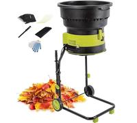 Electric Leaf Mulcher Compost Shredder, 2500w Garden Leaf Crusher With Wheels And Storage Bag, High-Speed 8000rpm For Garden Waste Management (no power cord)