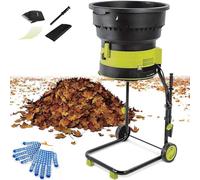 Electric Leaf Mulcher/Shredder, 13 Amp 2500W High Power Bladeless Leaf Shredder for 17:1 Reduction Ratio, 8000-RPM Max Mulch up to 55-Gallons per Minute, for Yard Cleanup, Composting NoPowerCord