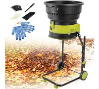 Electric Leaf Mulcher Shredder, 2500W Cordless, 8000 RPM High Speed, 17:1 Shredding Efficiency, Adjustable Output Size with Collector, Ideal for Garden Waste Management
