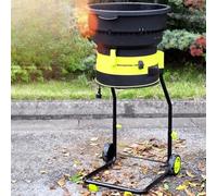 Electric Leaf Mulcher Shredder, 2500W High-Power Shredding Machine, 8000rpm Chipper with Wheels and Storage Bag for Yard Cleanup and Composting