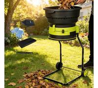 Electric Leaf Mulcher/Shredder, 2500W Motor, 8000RPM, 17:1 Reduction Ratio, Adjustable Cutting Diameter, Includes Leaf Scoops, Collection Bag, and 50m Power Cord