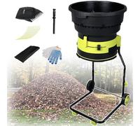 Electric Leaf Mulcher Shredder with 8,000RPM Motor, Adjustable Control, Includes Scoops and Spade for Efficient Yard Waste Reduction