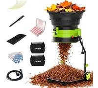 Electric Leaf Shredder - 2500W Mulcher with 8000 RPM, Includes Collection Bag for Easy Yard Cleanup, 50m Power Cord