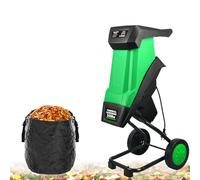 Electric Leaf Shredder and Branch Chipper with High Power Collection Bag - Portable for Courtyard and Park Maintenance